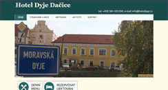 Desktop Screenshot of hoteldyje.cz