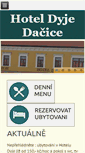 Mobile Screenshot of hoteldyje.cz